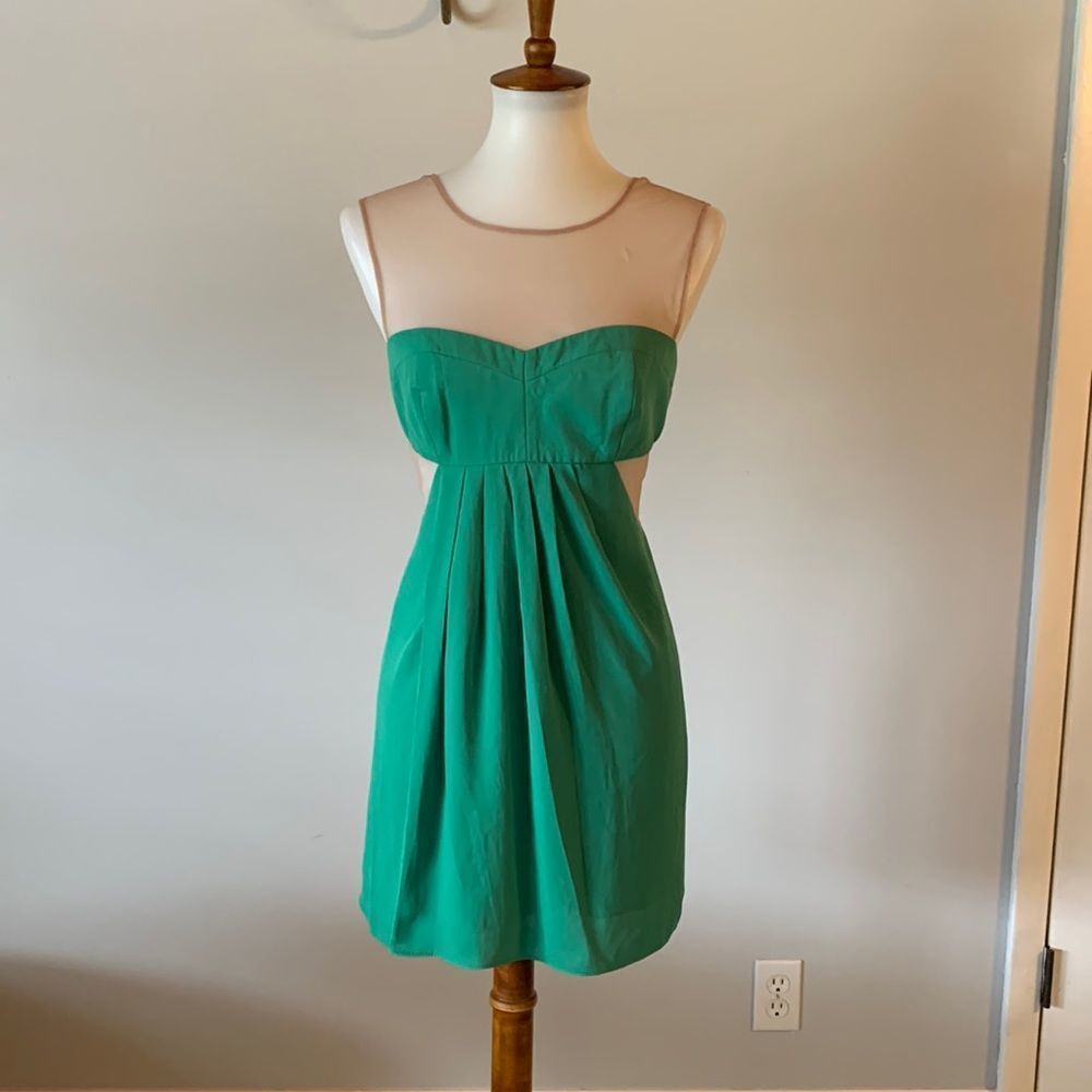 Bcbgmaxazria Green Mini Dress